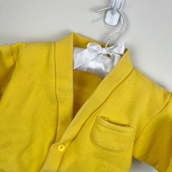 Vintage The Place Yellow Sweatshirt Cardigan 6-12 Months - Picture 2 of 7